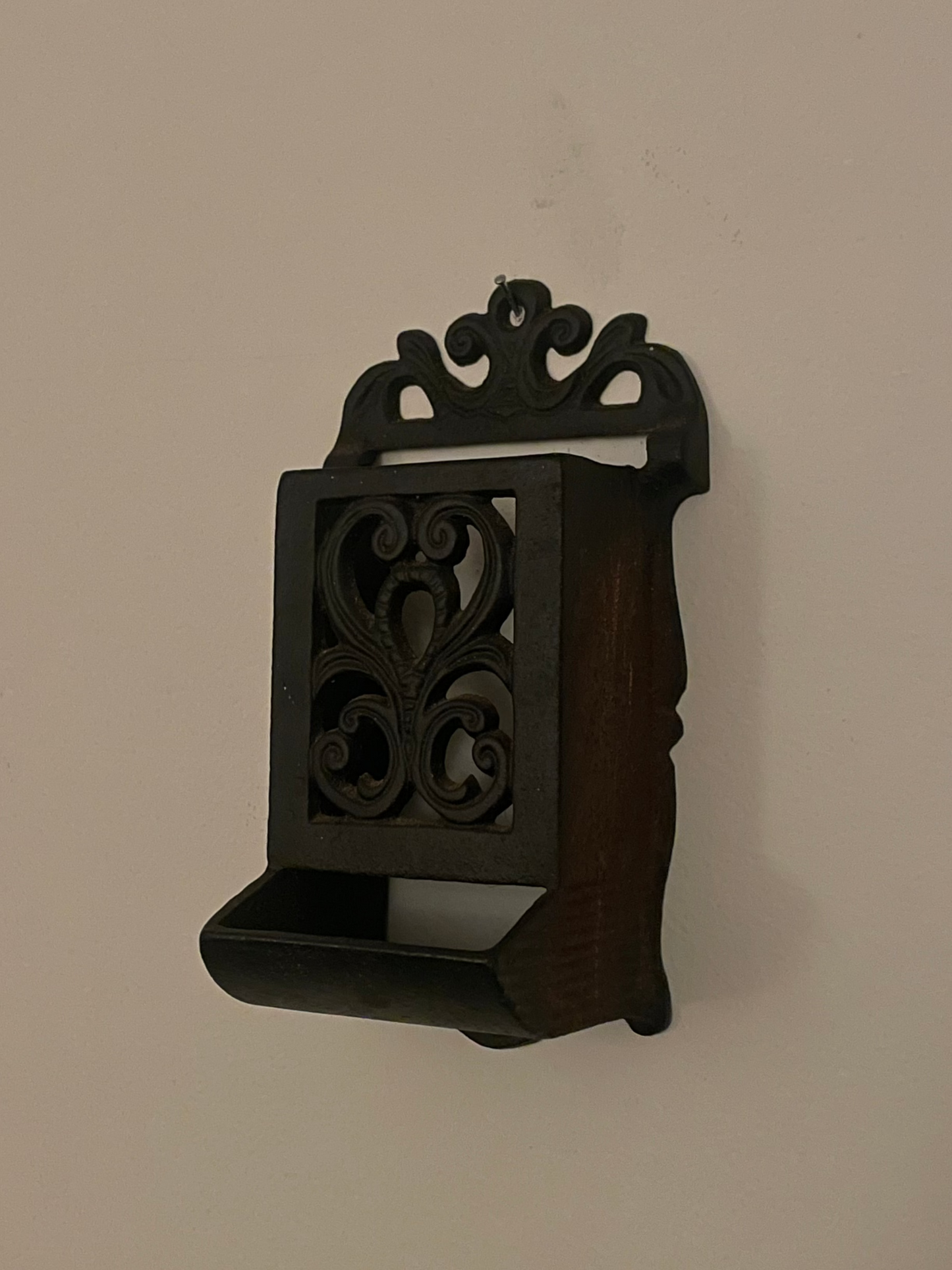 Vintage Cast Iron Match Holder