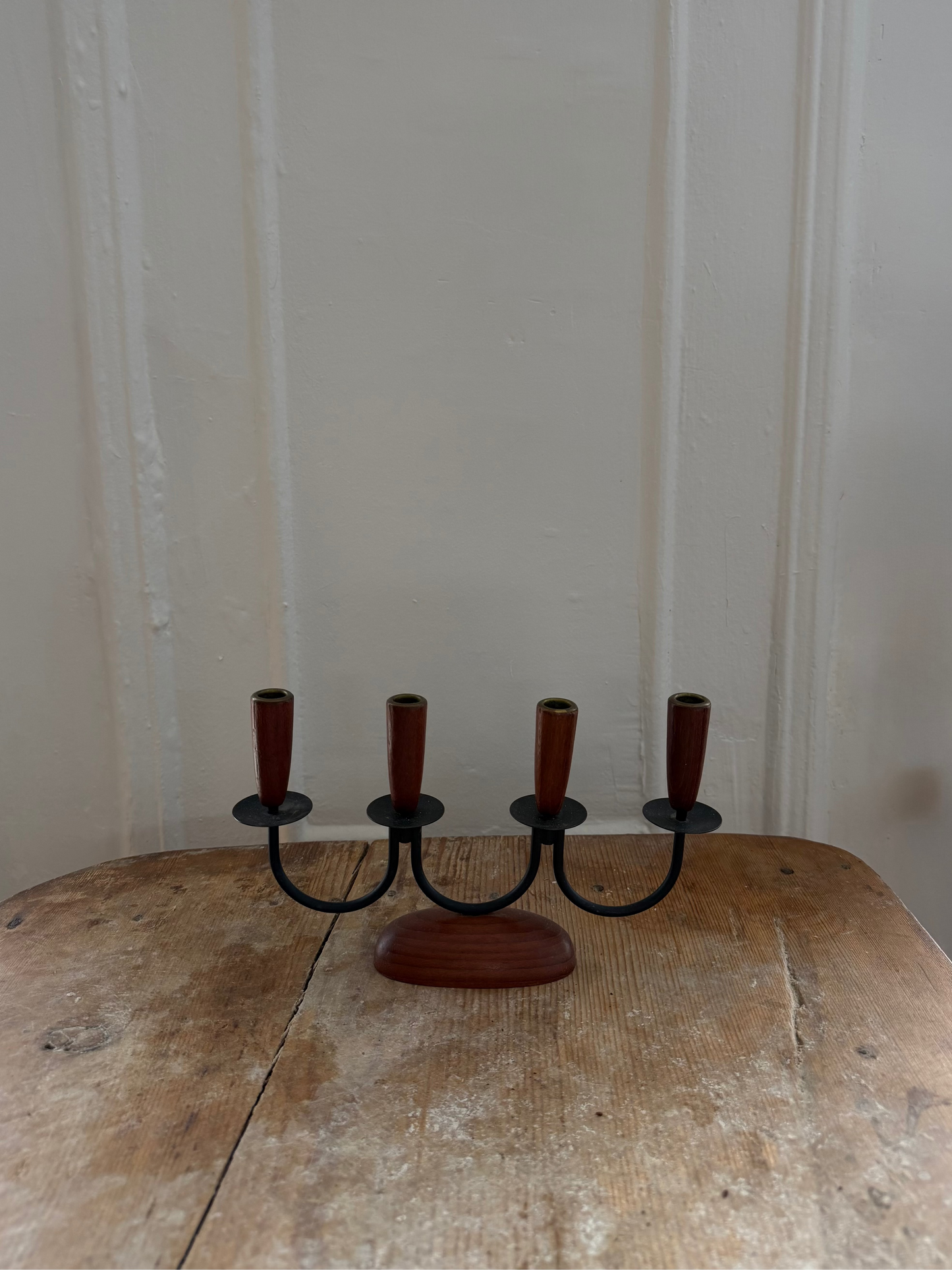 Danish Teak Candelabra
