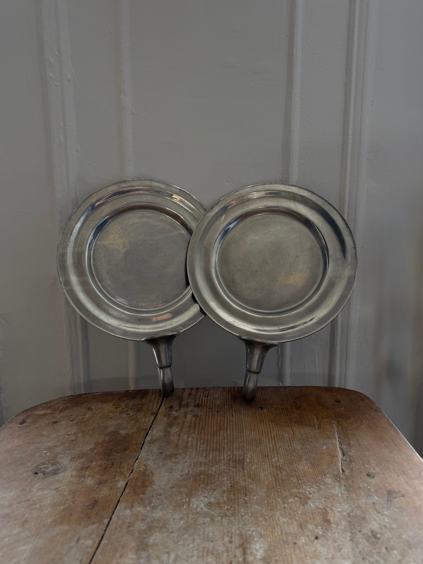 Vintage Platter Wall Sconces