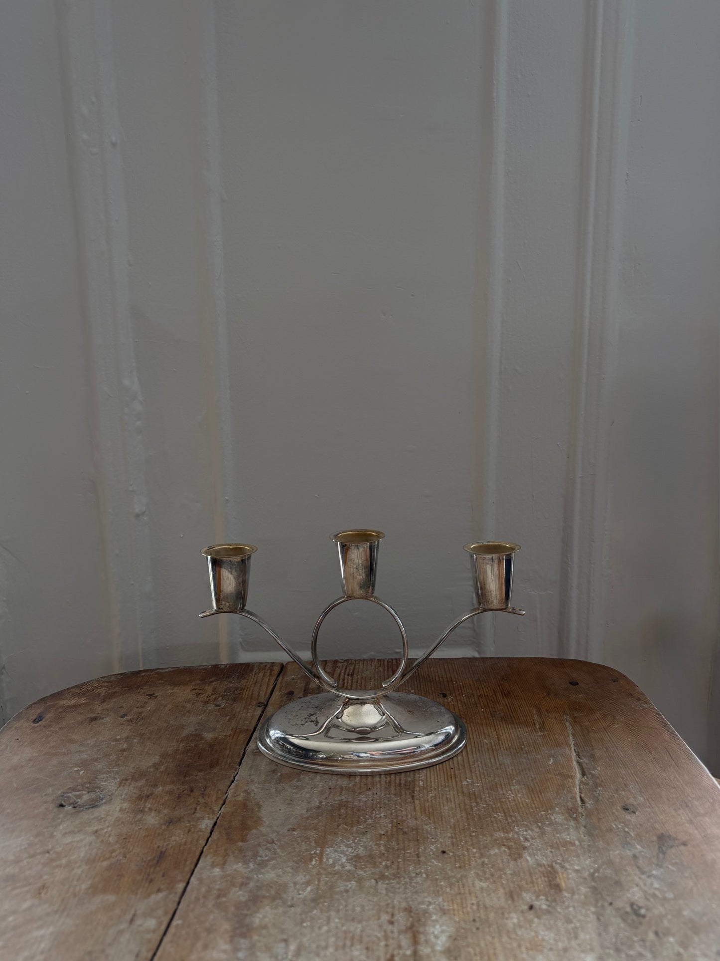Vintage Silver 3 Arm Candelabra