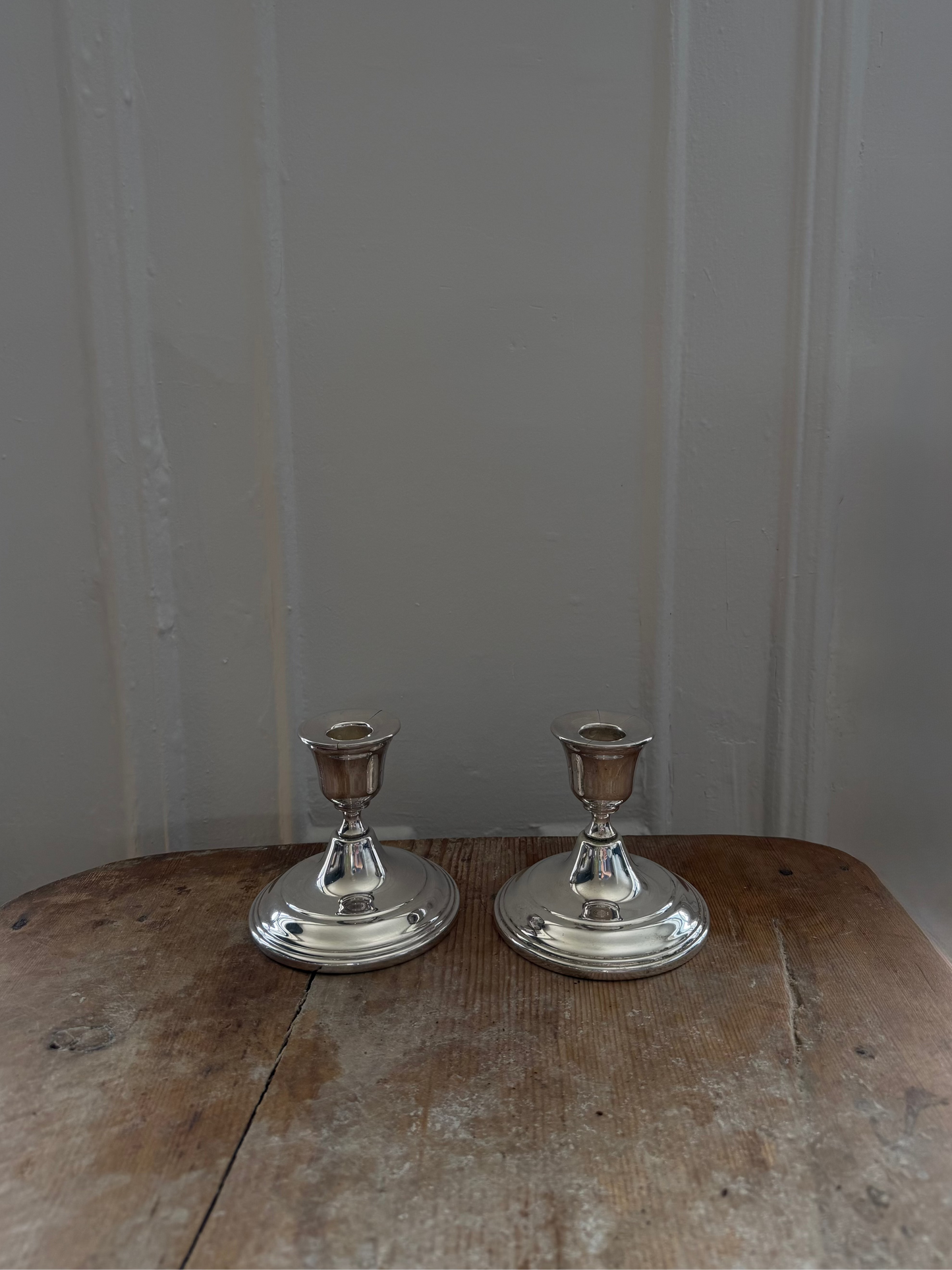 Vintage Silver Candlestick Holders