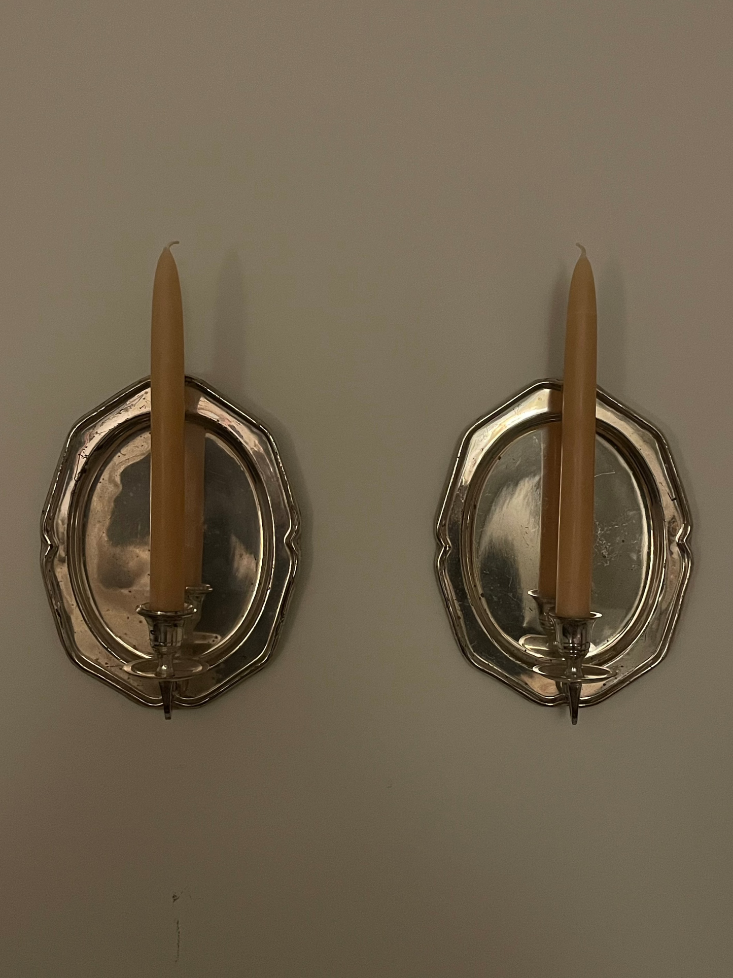 Vintage Silver Wall Sconces