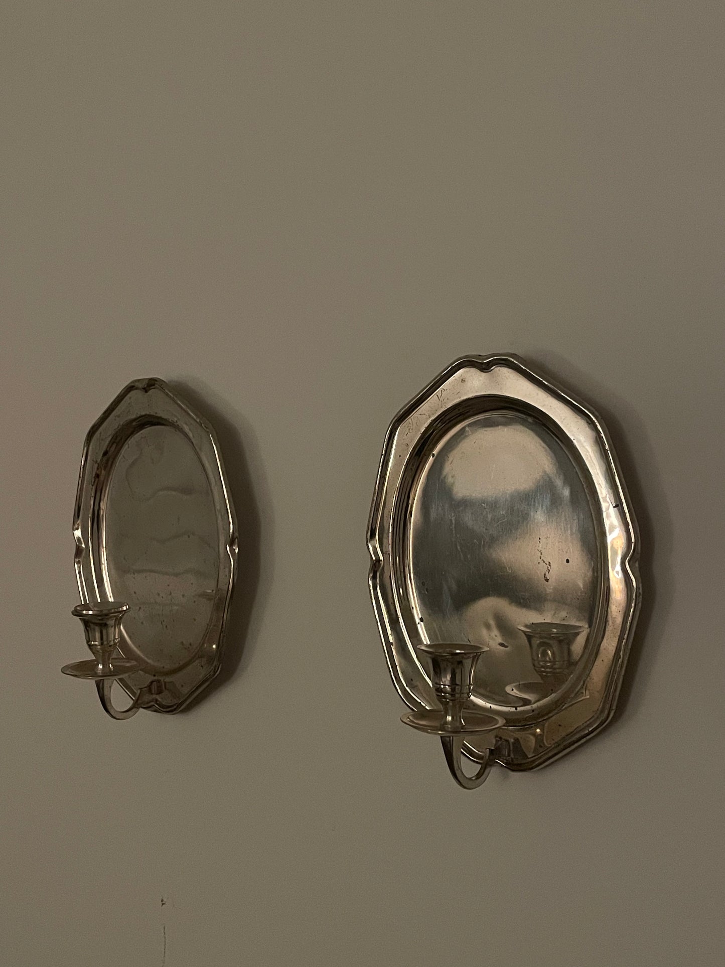Vintage Silver Wall Sconces