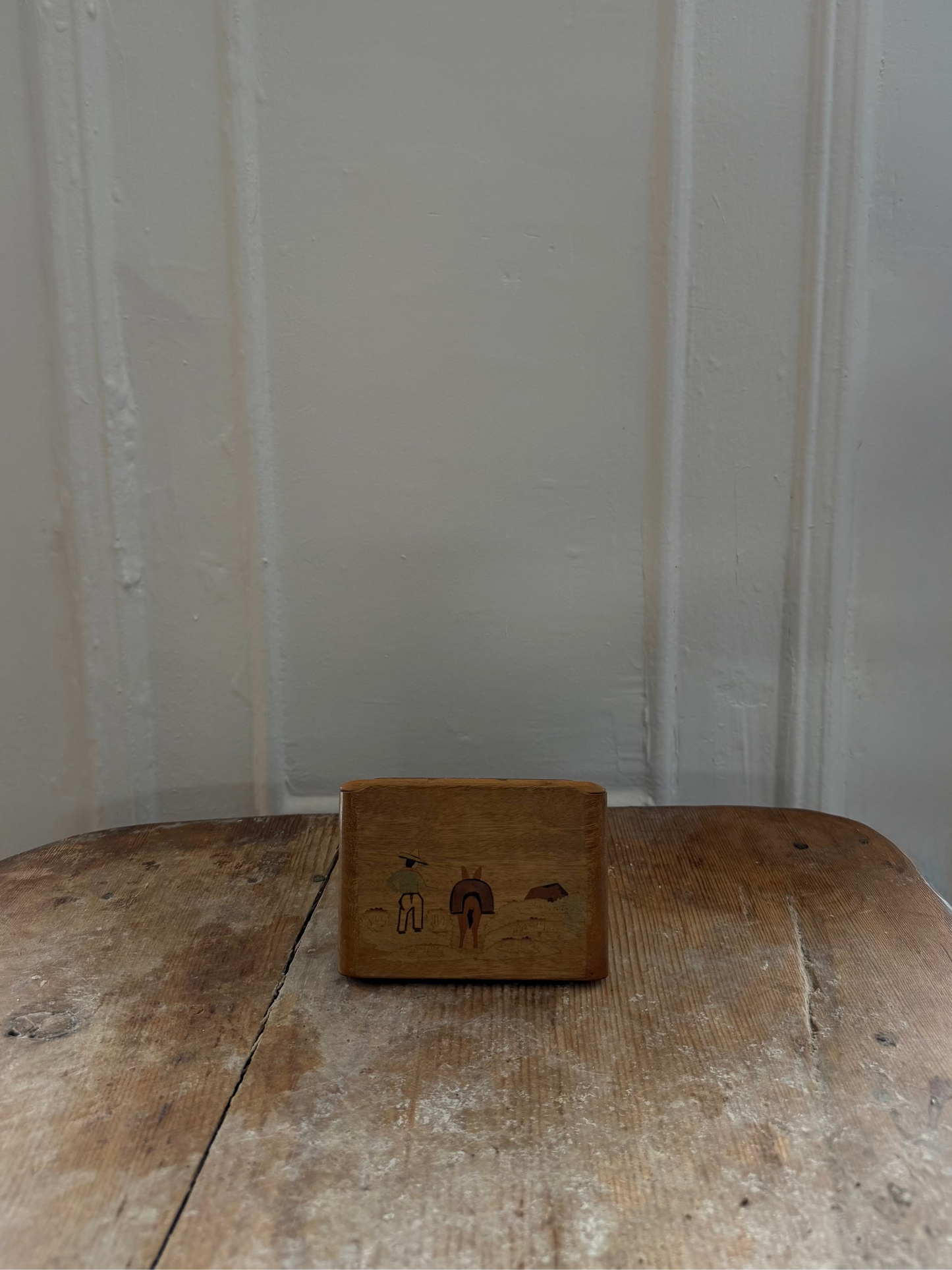 Vintage Wooden Cigarette Case
