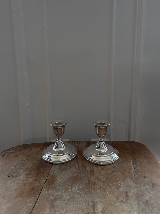 Vintage Silver Candlestick Holders