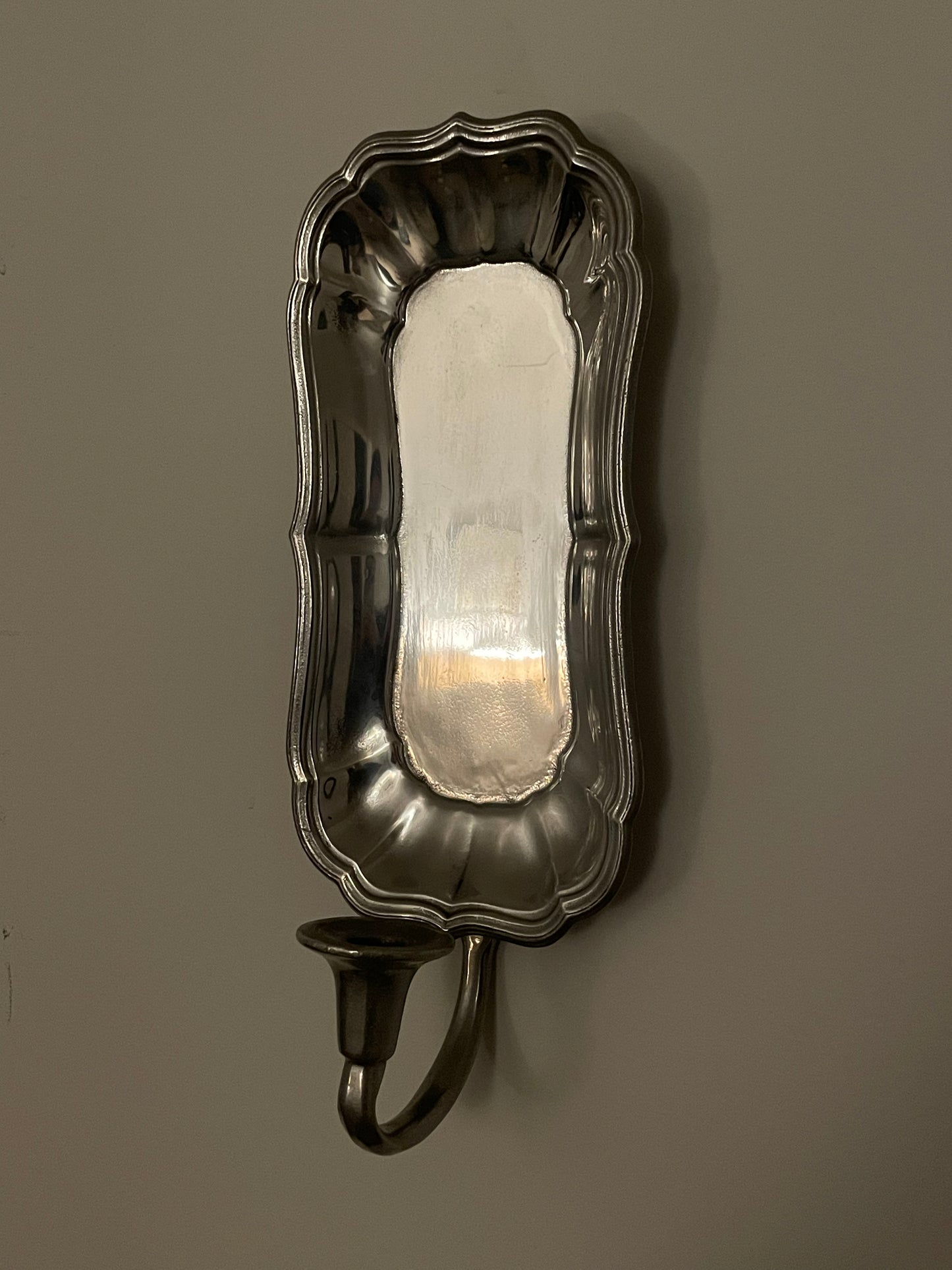 Vintage Pewter Wall Sconce