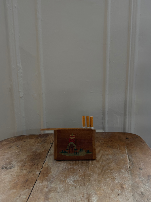 Vintage Wooden Cigarette Case